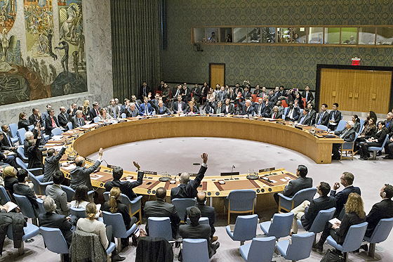 Der UN-Sicherheitsrat bei der Abstimmung über die Resolution 2334, New York, 23. Dezember 2016 (© Manuel Elias, UN Photo)