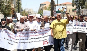 Palästinensische Demonstration gegen den Anti-BDS-Beschluss des Bundestages, Ramallah, Mai 2019